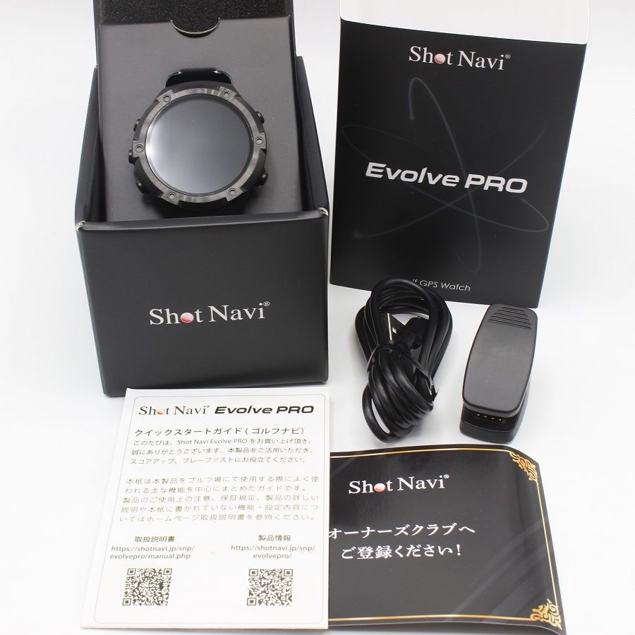 BOX付】Shot Navi W1 Evolve 黒 ゴルフGPSウオッチ スポーツ ゴルフ