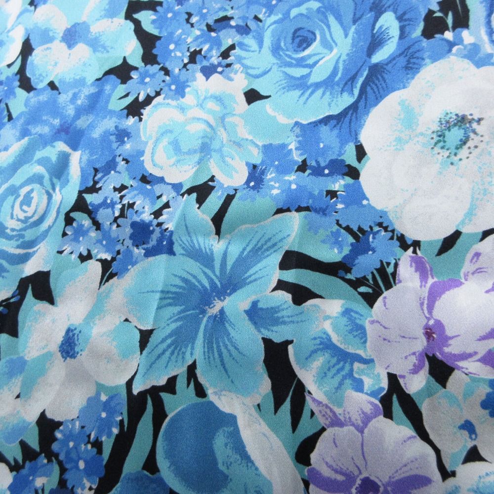 極美品 BALENCIAGA バレンシアガ 621885 TILB4 シルク100% 花柄 シャツ