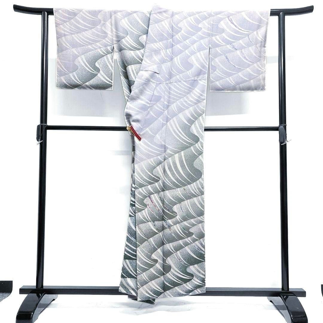 未着用 村松祥三 たたき染め 流線 訪問着 着物 041a p - メルカリ