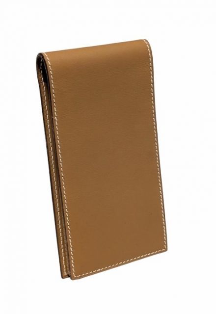 エルメス　メモ帳 新品同様 エルメス メモ帳 レザー ボックスカーフ 二つ折り