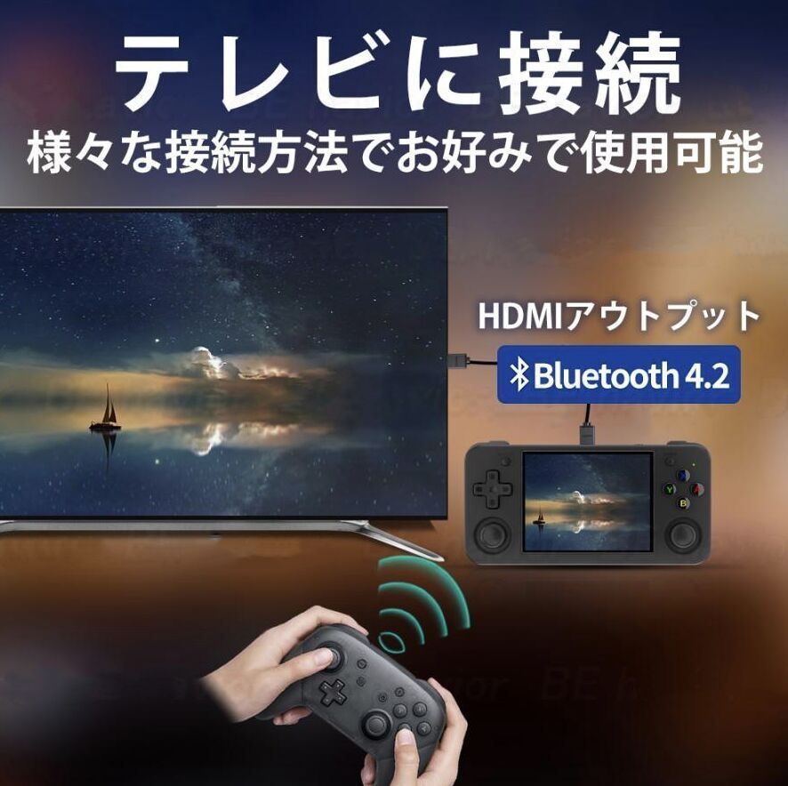 新品 Anbernic RG35XX H エミュレーターゲーム機 Linuxシステム 5GWiFi コンパクト ハンドヘルド 振動効果 HDMI日本語対応 64GB 128GB 3300mAh