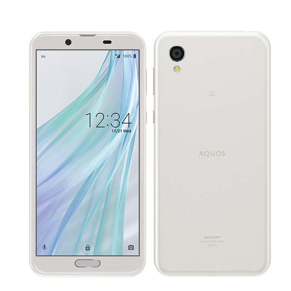 中古】 SHV43 AQUOS sense2 シルキーホワイト SIMフリー 本体 au ...