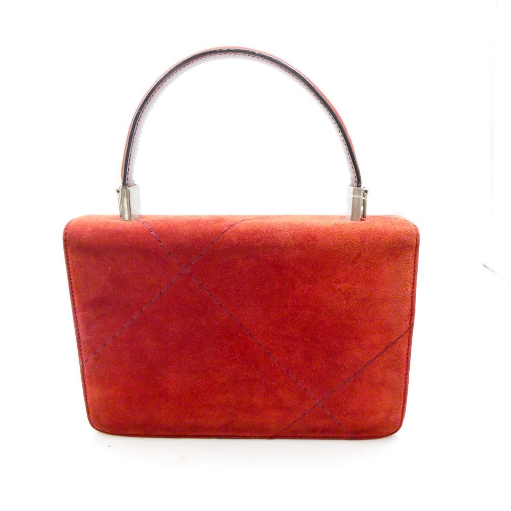 Salvatore Ferragamo スエードアンドパテントレザーハンドバッグ Salvatore Ferragamo スエードアンドパテントレザーハンドバッグ