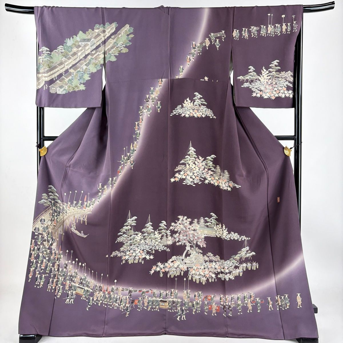 平和屋着物□訪問着 絞り 刺繍 冊子花文 正絹 逸品 AAAY7638nf 平和屋