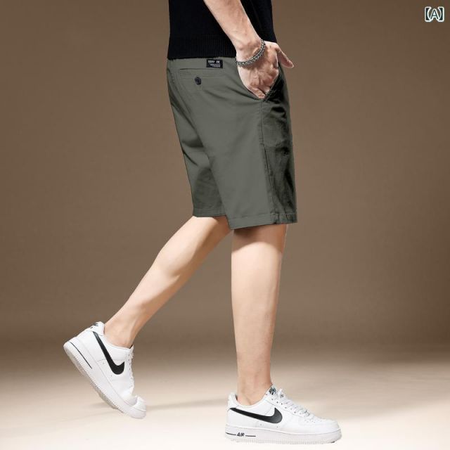 30 メンズ ファッション 服 オシャレ シンプル 大 かっこいい 大きいサイズ ストリート 紳士服 夏 薄手 綿 カジュアル パンツ アメリカン 冷感 アウター ストレート レッグ ハーフ