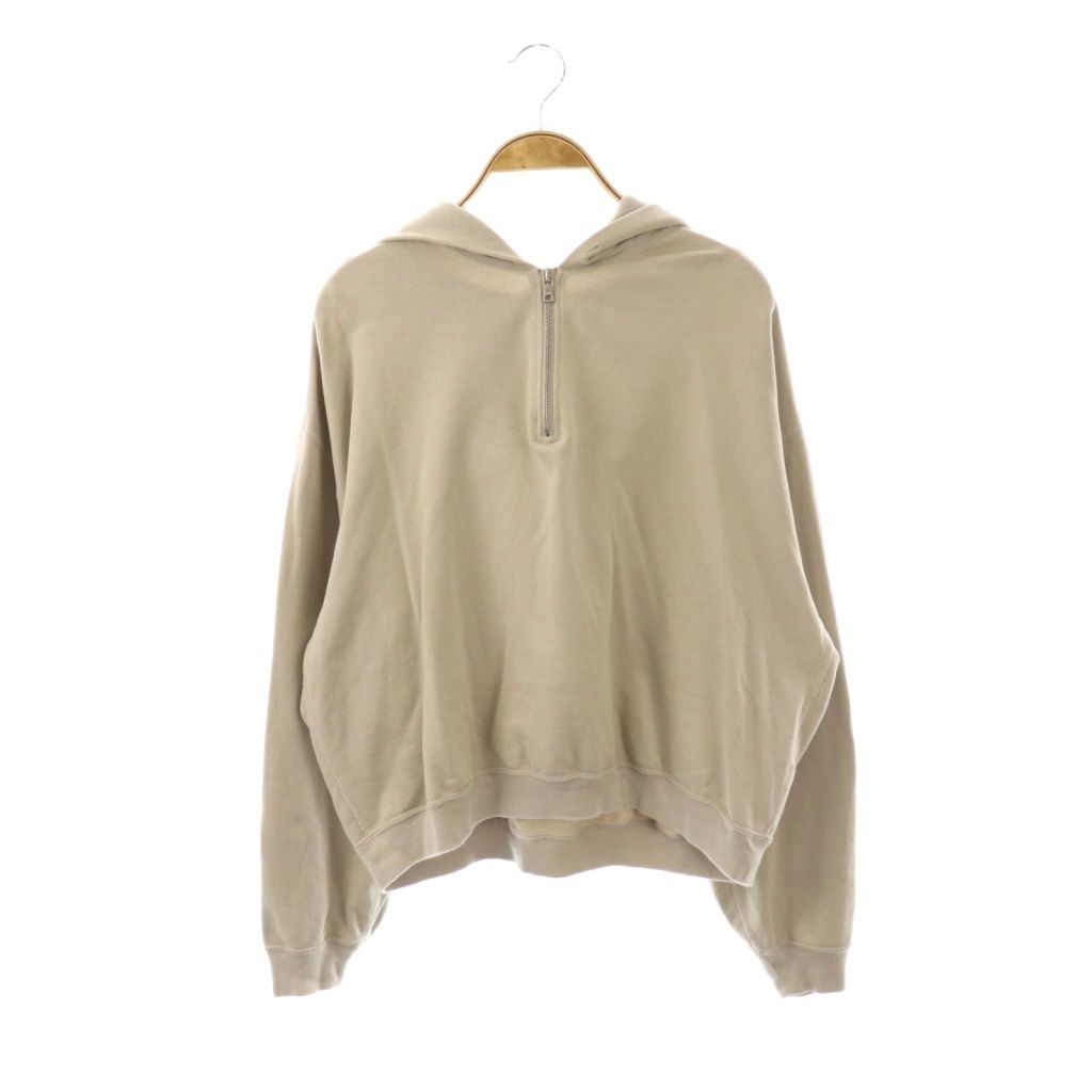 オーラリー AURALEE SUPER SOFT SWEAT BIG HALF ZIP P|O PARKA ハーフジップパーカー 長袖 0 グレージュ |DO OS