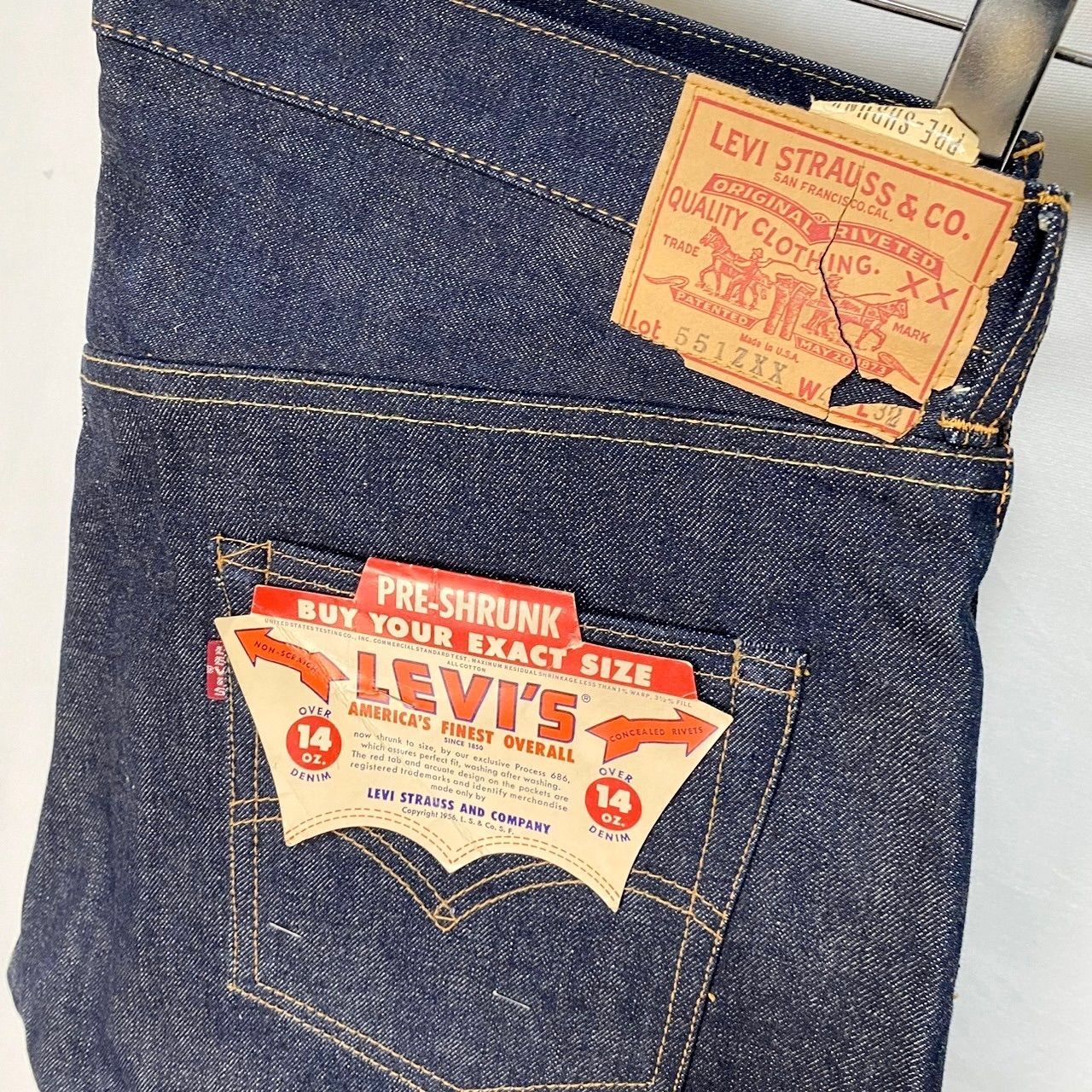 スペシャル 50s ビンテージ LEVIS 551ZXX デニムパンツ 未使用 W40