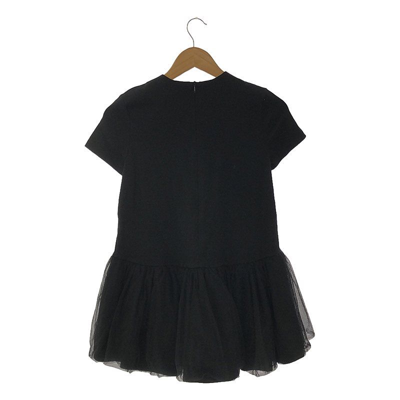 ツルバイマリコオイカワ　美品チュール切り替えペプラムカットソー　トップス　F TSURU by Mariko Oikawa / ツルバイマリコオイカワ | チュール