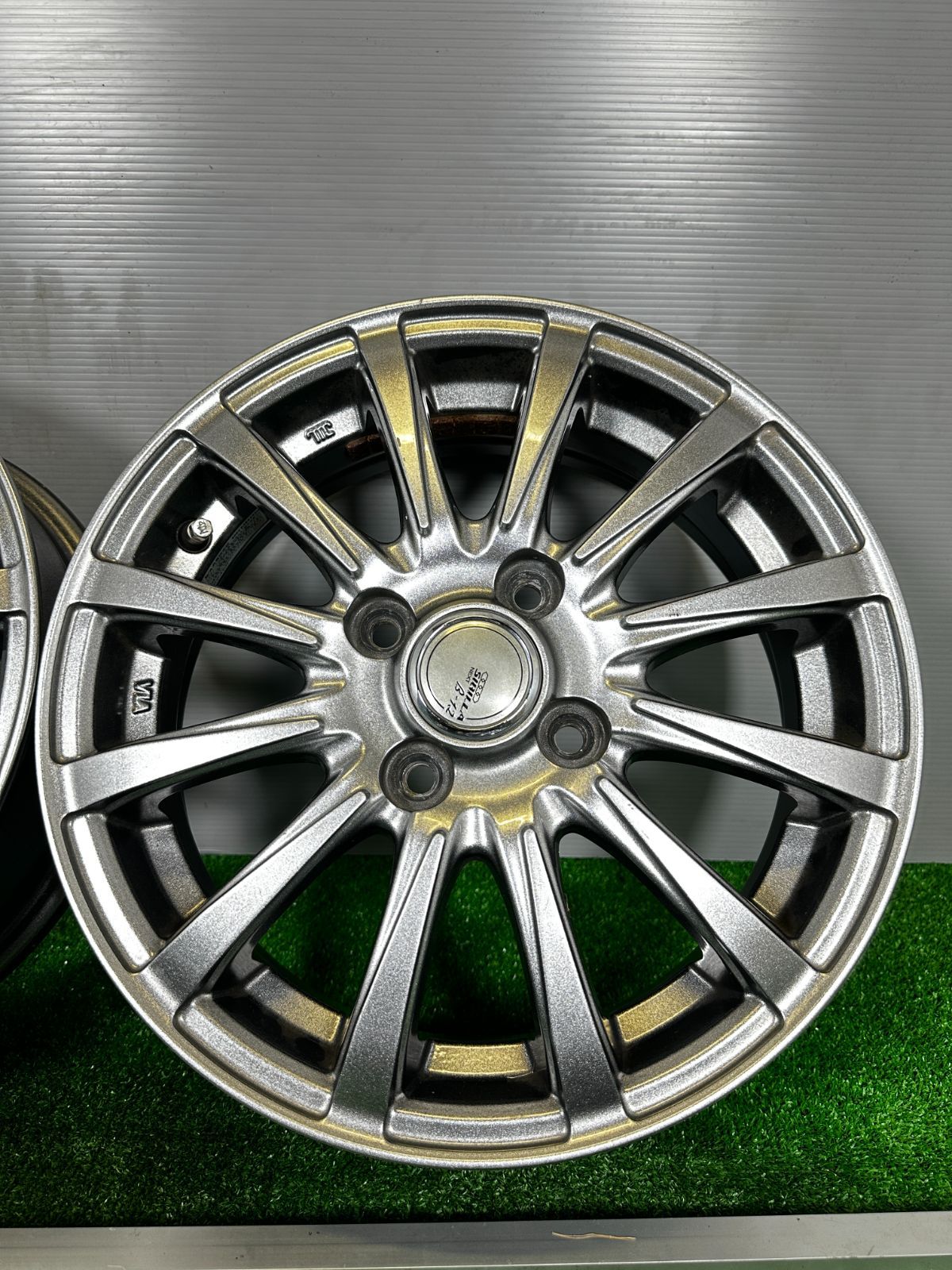 SIBILLA 4穴 PCD100 中古 送料無料☆14x4.5J アルミ 4本 +45 RZ 
