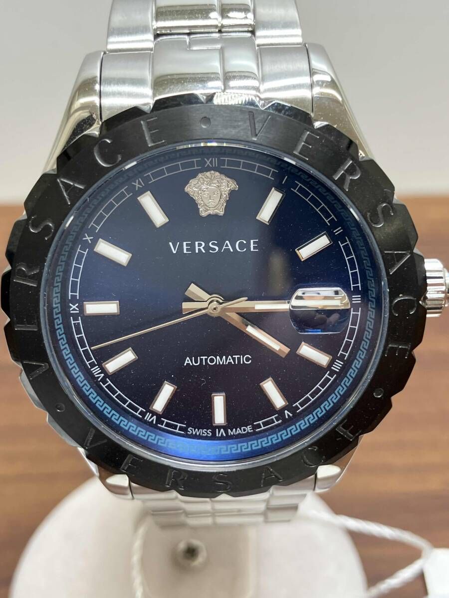 VERSACE へレニウム VEZI002 腕時計 メンズウォッチ 自動巻き オートマチック 青文字盤