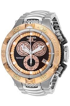 Invicta Men's 27680 Subaqua Quartz Chronograph Black， Rose Gold Dial Watch