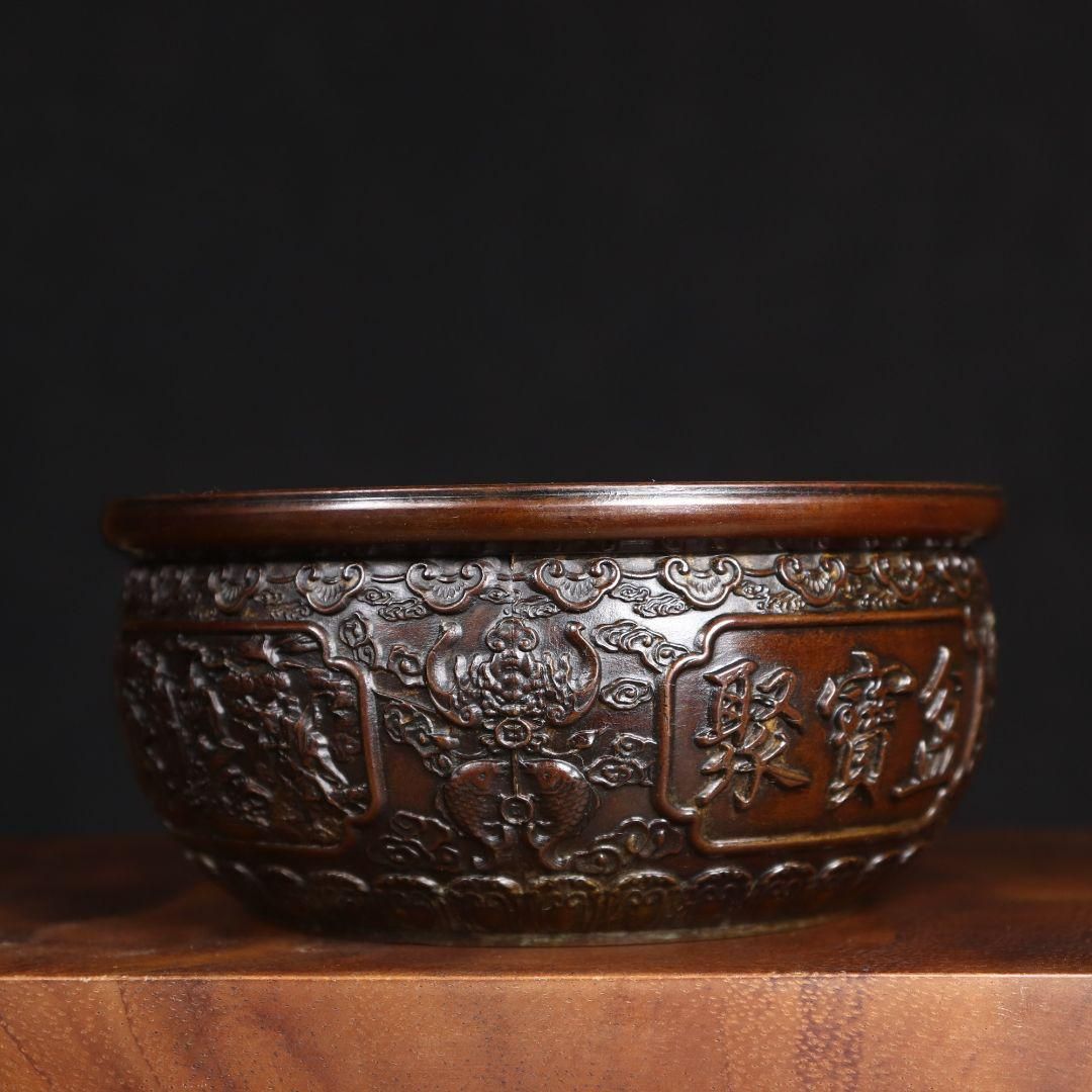 銅細工 龍年 置物 麒麟聚宝盆 装飾品 工芸品 美術品 - メルカリ