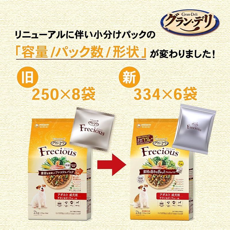 グラン・デリ フレシャス（Frecious）ドッグフード ドライ [13歳以上用] チキン＆ビーフ 2kg【国産】 0