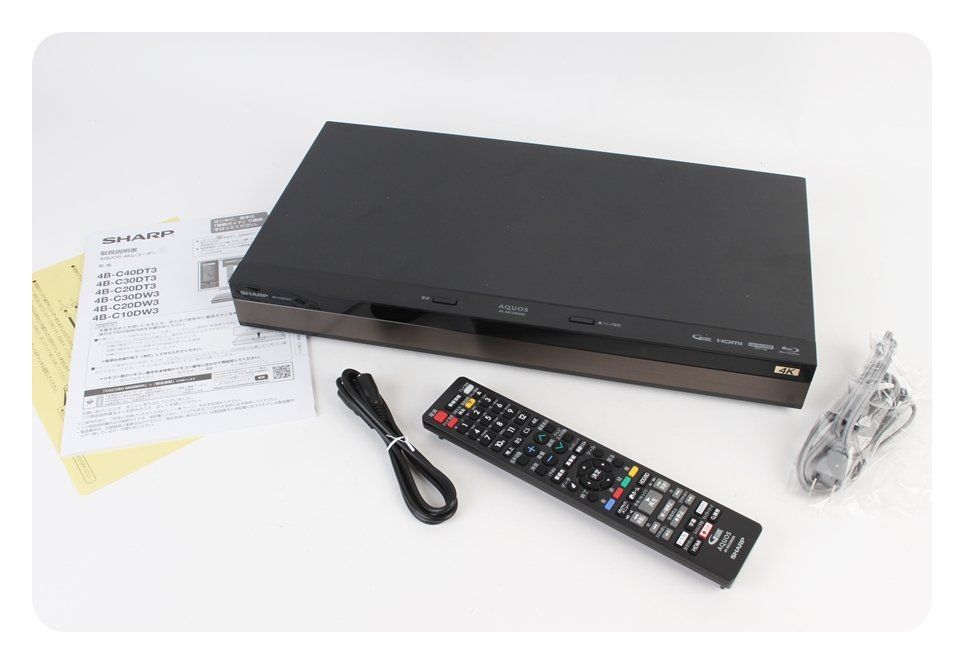 【美品】SHARP AQUOS レコーダー 3TB 4B-C30DW3 シャープ AQUOS 4K レコーダー 4B-C30DW3 3TB ハードディスク