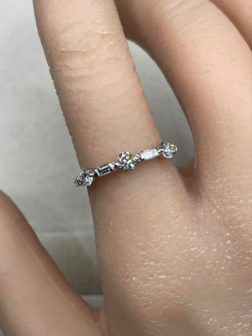 JQ339☆高級 ダイヤモンド0.56ct プラチナ リング - メルカリ 