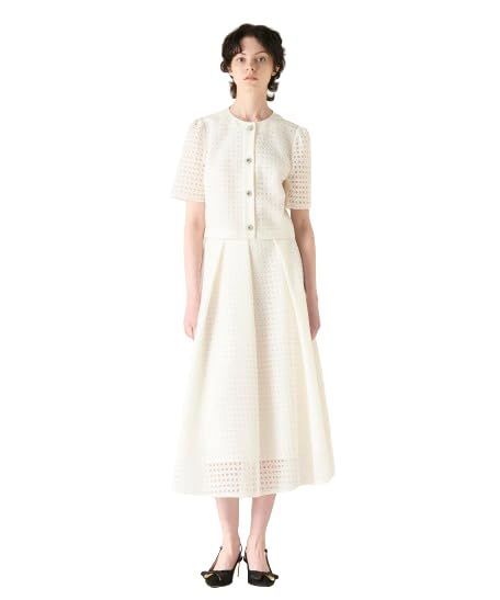Size 38_Color 01 ホワイト グレースコンチネンタル スカート 2025AWﾚｰｽﾀｯｸｽｶｰﾄ レディース