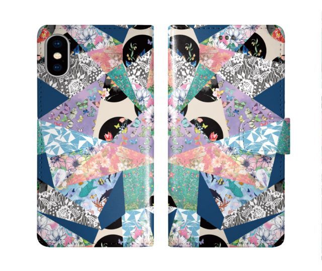 スカラー スマホケース Galaxy S24 SC-51E 手帳型 ギャラクシー SC-53E SC-53D SC-56C SC-53B SC-51A SC-42A スマホカバー 全機種対応 scolar フラワー チョウ 切り取り柄 かわいい