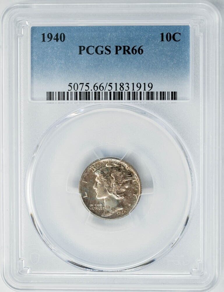 1940 Mercury Dime 10c PR66 PCGS 947509-19
