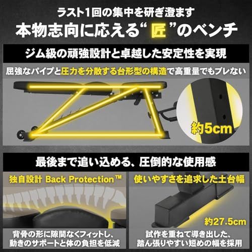STEADY トレーニングベンチ トレーニングベンチ(スタンダードモデル) Back Protection