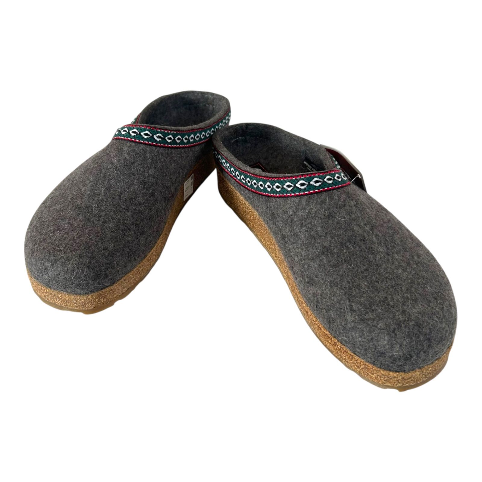 Z1531 HAFLINGER ハフリンガー ルームシューズ ウールスリッパ グレー レディース 40サイズ