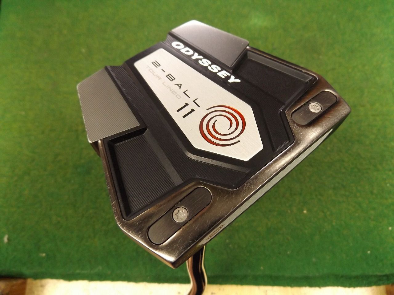 6776 2ball ELEVEN TOUR LINED ダブルベント 34インチ STROKE LAB シャフト カバー有 オデッセイ イレブン パター .968782