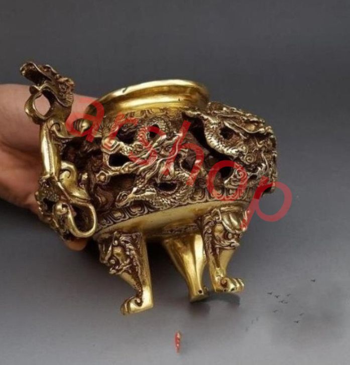 銅器 龍鳳香炉 風水グッズ  小物 装飾品 彫刻 工芸品 美術品 置物 銅器 龍鳳香炉 風水グッズ 小物 装飾品 彫刻 工芸品 美術品 置物