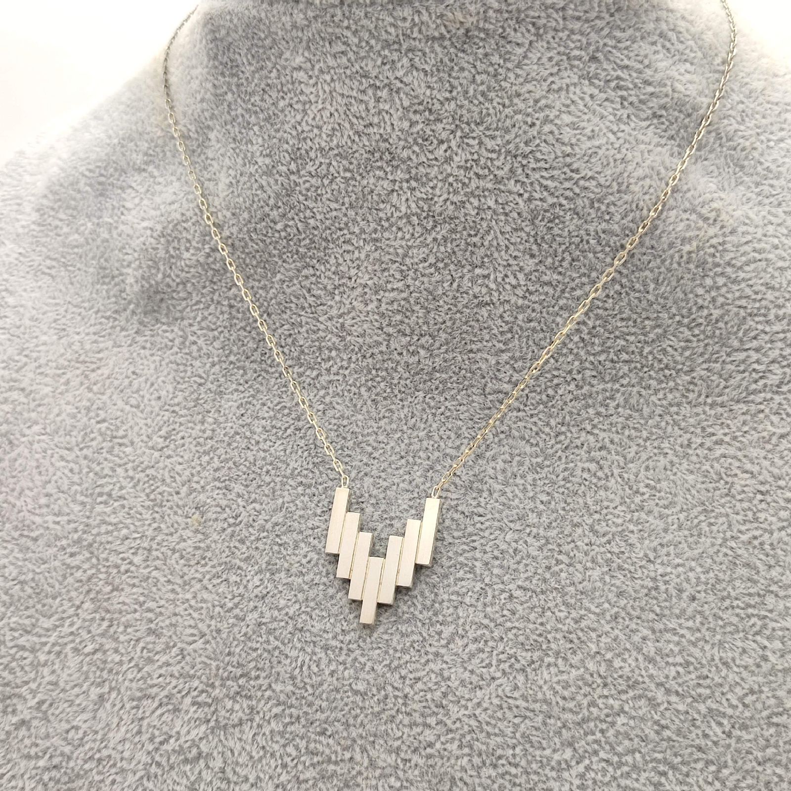 ジョージジェンセン593D バー　ネックレス　925 シルバー 美品】Georg Jensen ジョージジェンセン バーネックレス 593D