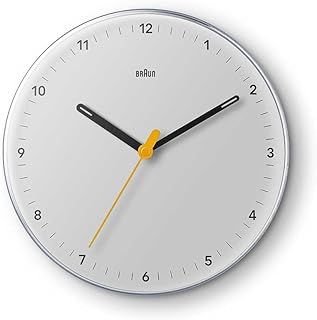 BRAUN ブラウン アナログ壁掛け時計 ホワイト 直径23cm BC26W