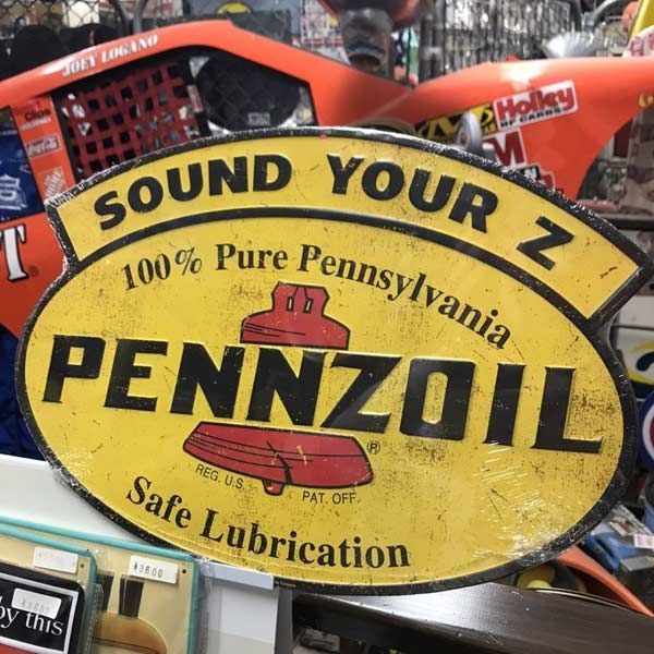 PENNZOIL SOUND YOUR Z ペンズオイル ペンゾイル エンボスサイン 看板