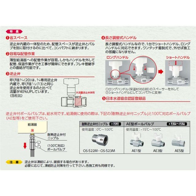 CBW7C-1620M-S】オンダ製作所 逆止弁付ボールバルブ CBW7型 PB用 CBW7C-1620M-S】オンダ製作所 逆止弁付ボールバルブ CBW7型 PB用