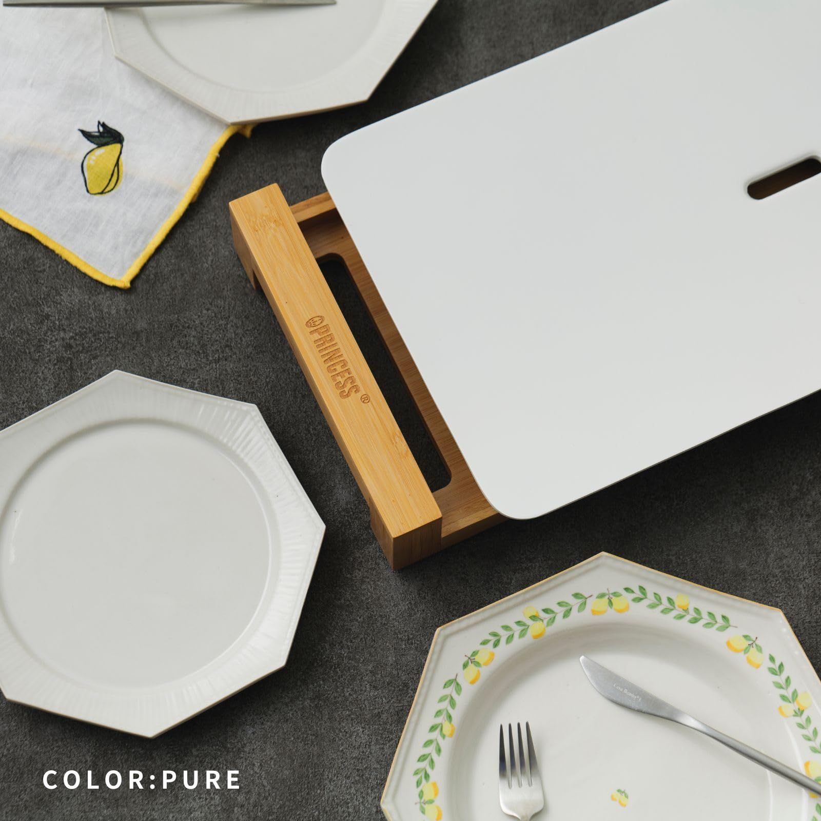 Princess テーブルグリル テーブルグリル ピュア ホットプレートセラミック 大型 焼肉 煙が出にくい 温度調節 洗いやすい ホームパーティー かわいい 4人用 プレゼント プリンセス TableGrillPu ピュア テーブルグリル