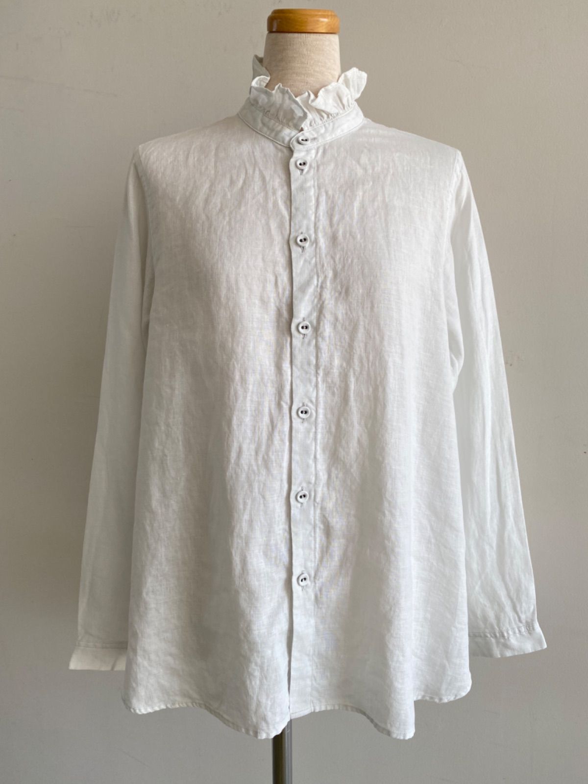 Vlas Blomme]Medium Linen フリル衿シャツ 1443 | COORDINATE | Vlas