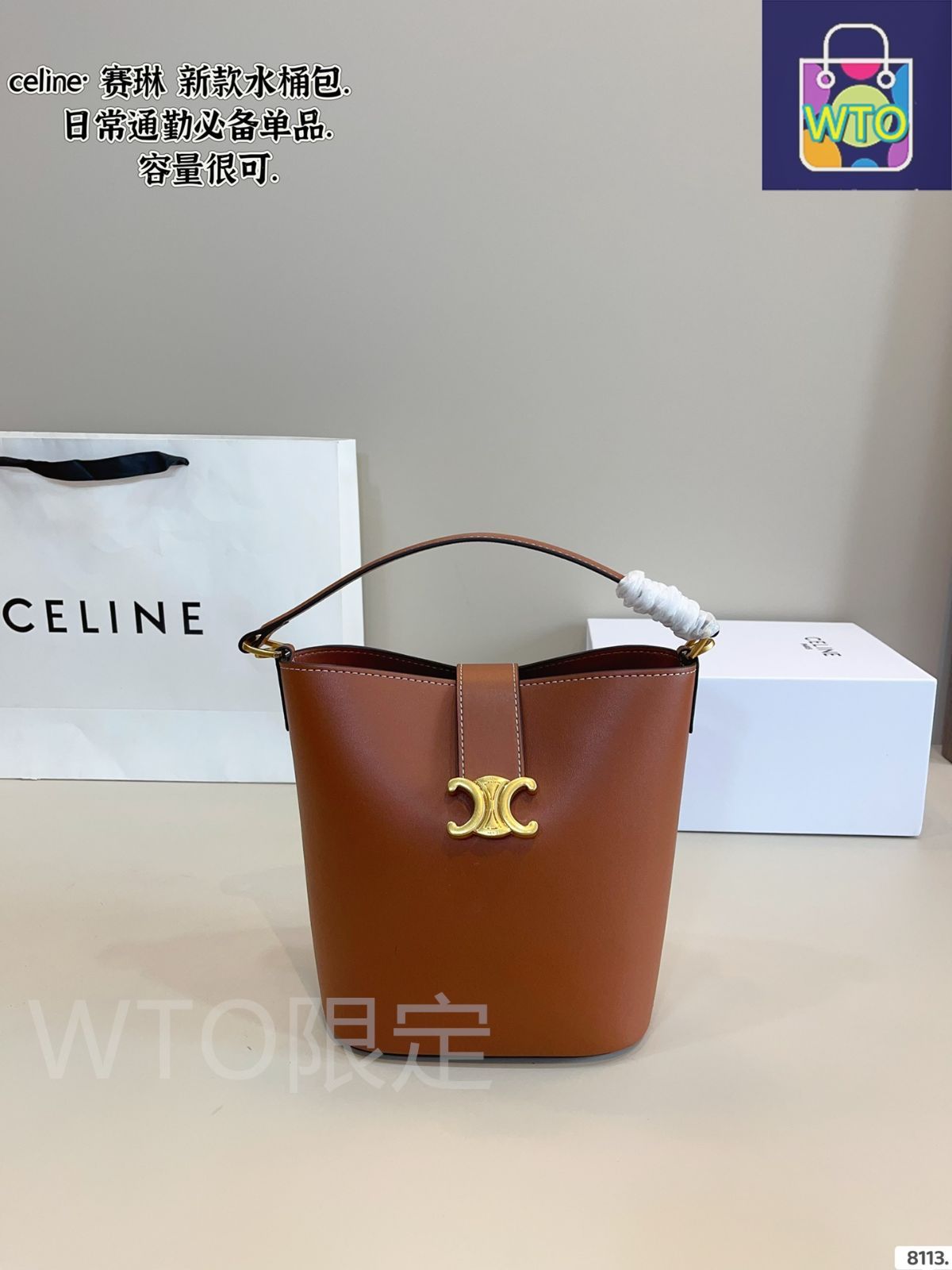 今日特価】CELINE Triomphe Bucket Bag セリーヌ トリオンフ
