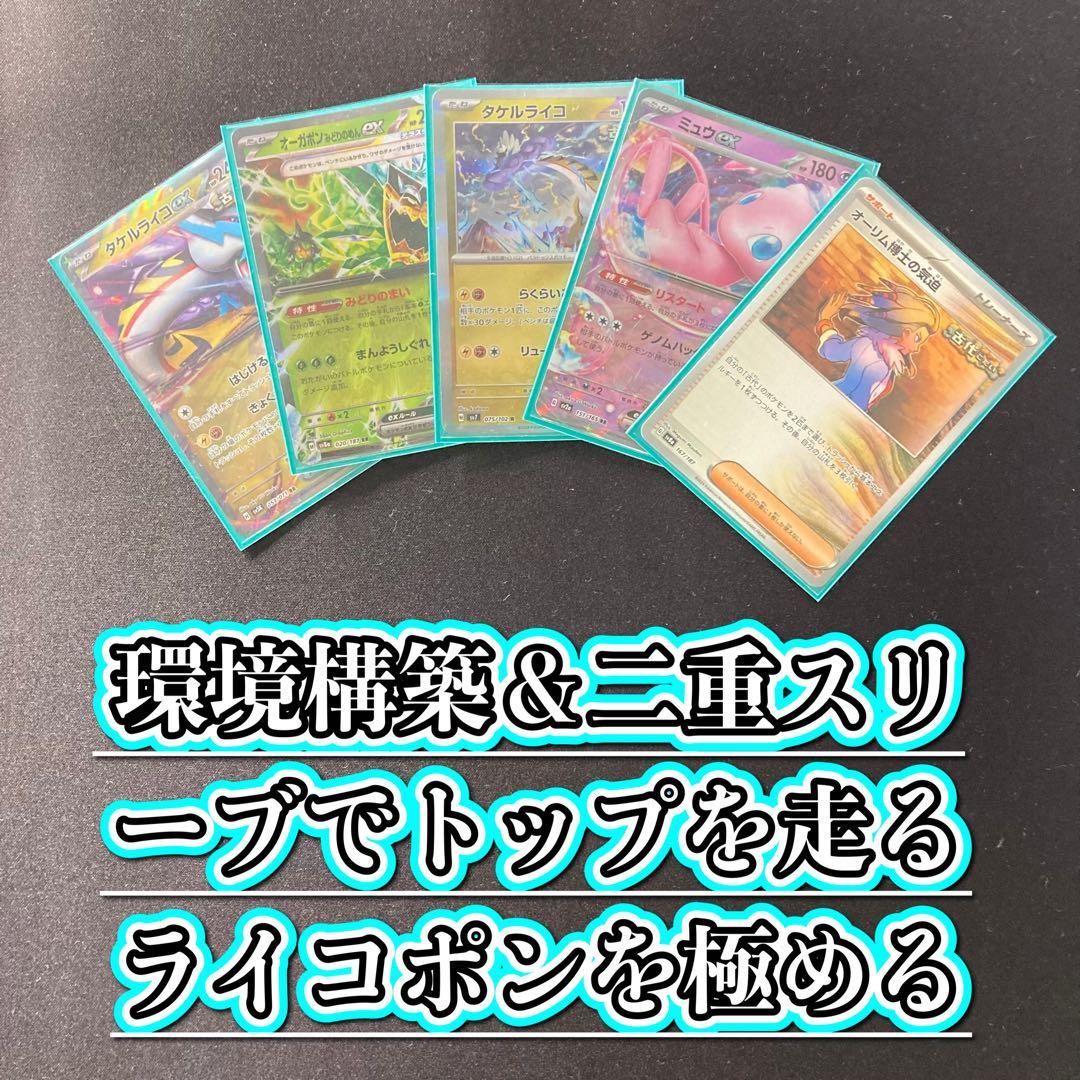 【本格構築】タケルライコオーガポンデッキ・スリーブ入り☆調整パーツ付き【格安】 本格構築 【タケルライコオーガポン】デッキ＆二重スリーブ