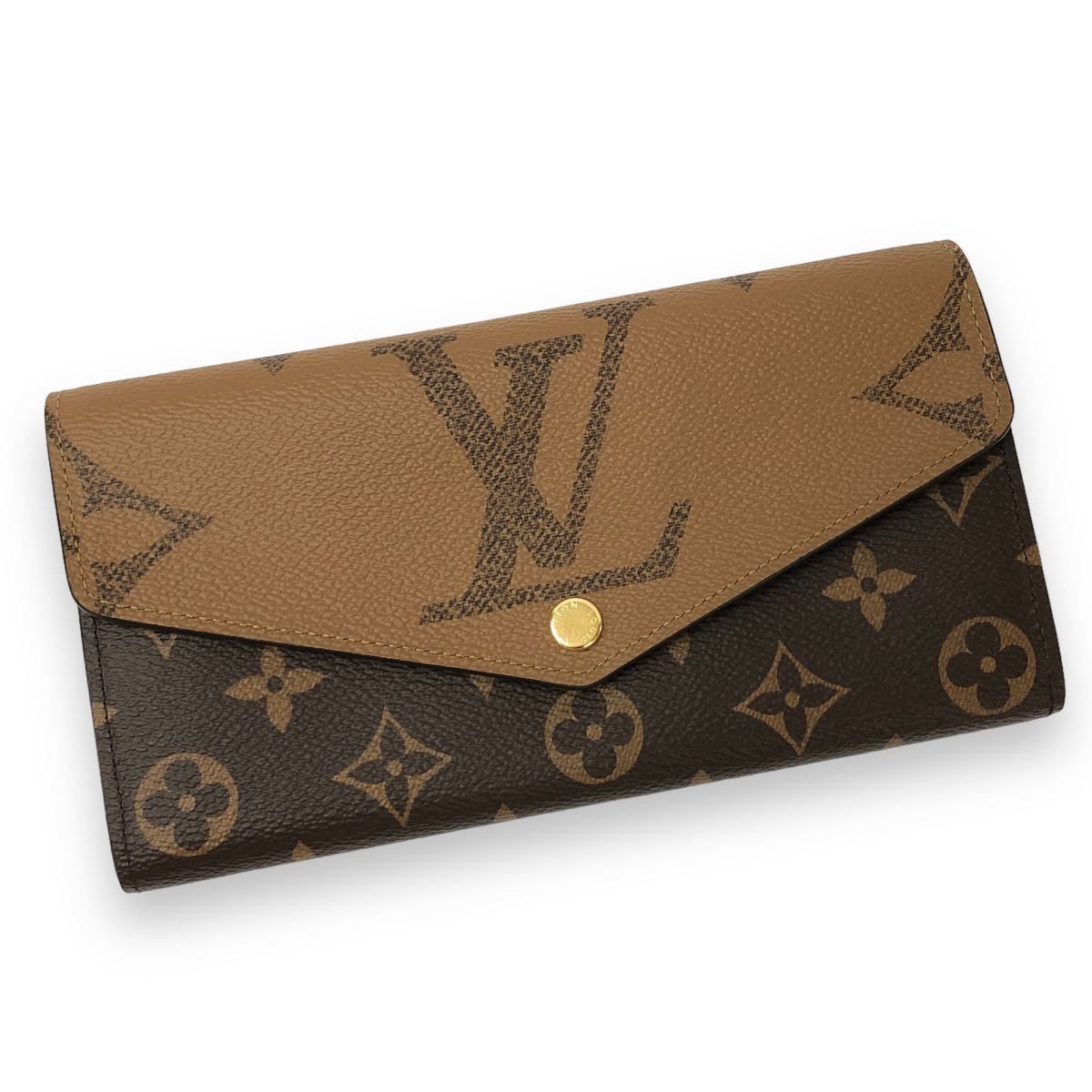 美品 LOUIS VUITTON ルイヴィトン モノグラム ジャイアント リバース ポルトフォイユ サラ M80726