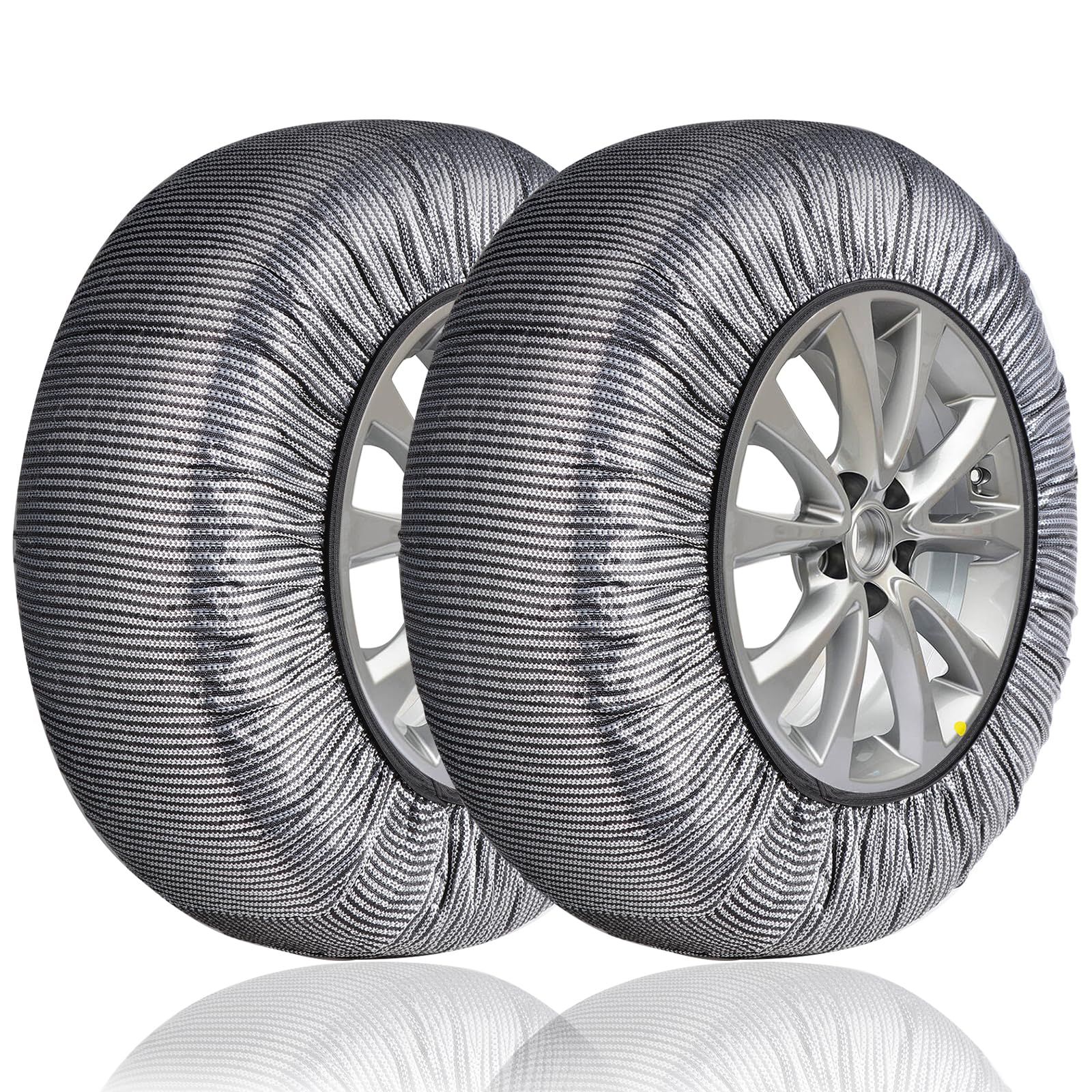 【新着商品】スノーソックス タイヤチェーン 布製「チェーン規制適合」簡単装着 255/35R19 195/60R17 布製 非金属 タイヤチェーン 軽自動車 チェーン規制対応 冬の雪策 ジャッキアップ不要 低振