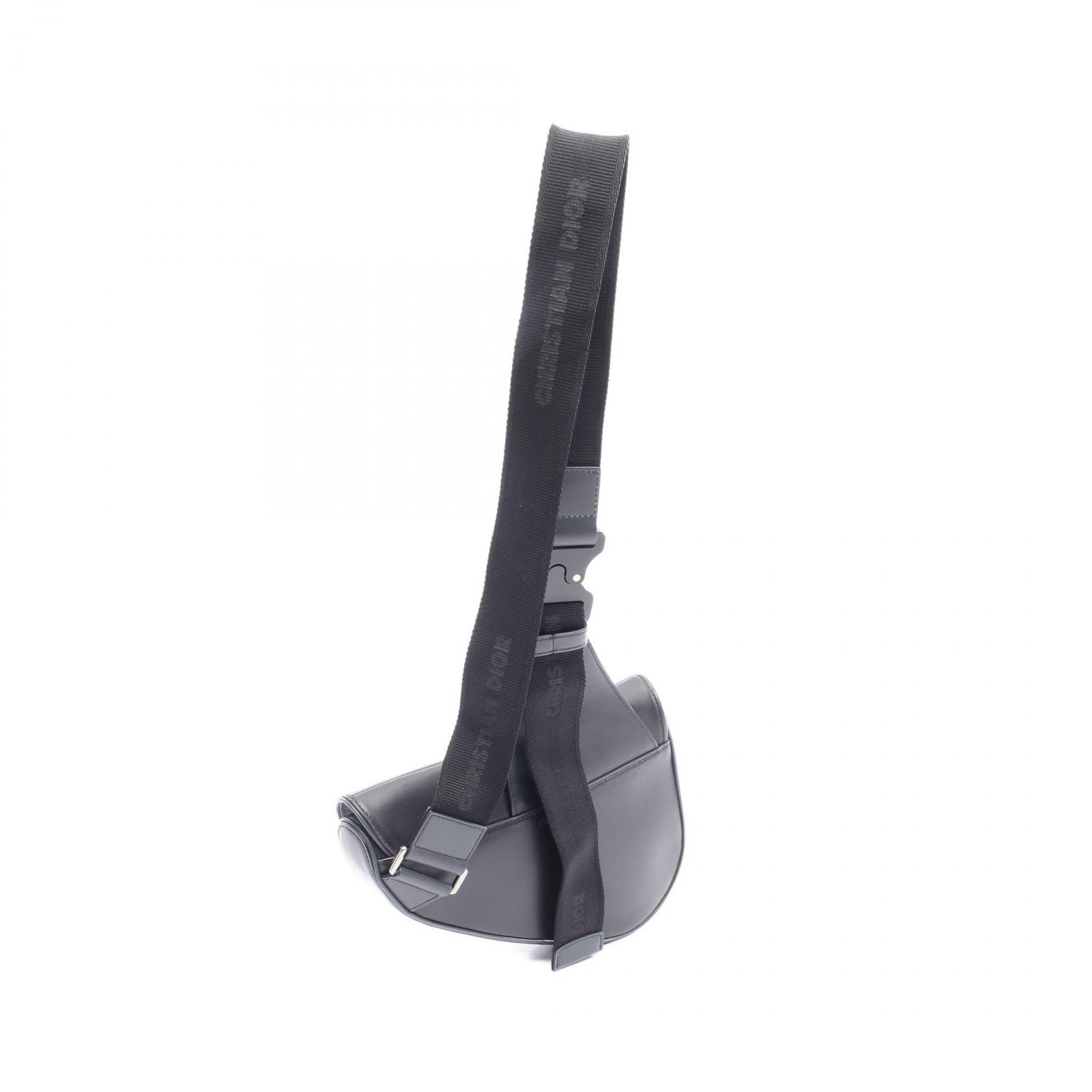 ディオール Dior ウエストバッグ ボディバッグ SADDLE サドル 1ADPO130MDE ブラック レザー サドル ボディバッグ レディース Used A