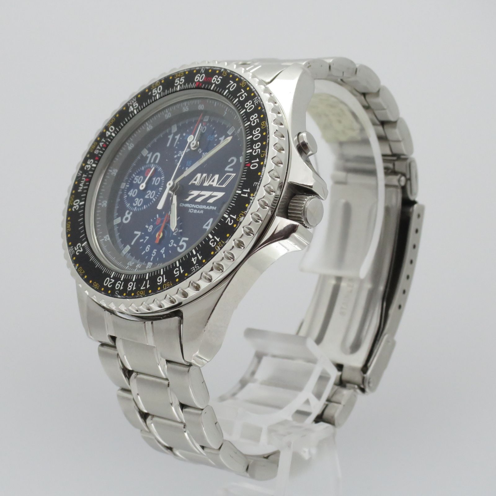 【新品電池交換済】ANAボーイング777 SEIKO クロノグラフ 限定腕時計 新品電池】ANA コラボ ボーイング 777 セイコー クロノグラフ