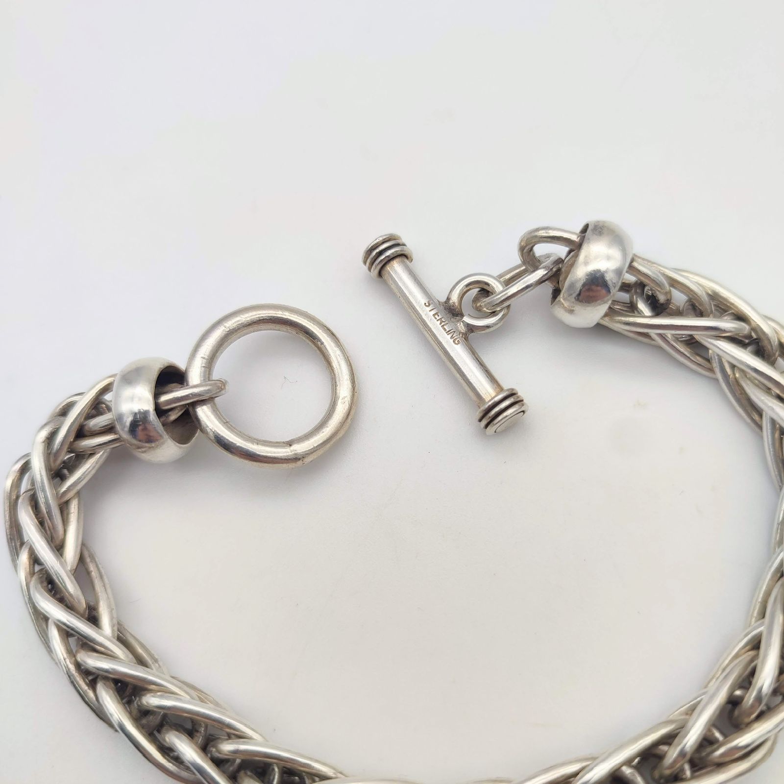 美品】メキシカンジュエリー チェーンブレスレット トグル 