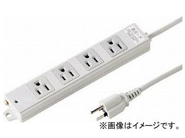 SANWA 工事物件雷ガードタップ ノーマルコンセント TAP-K4NSP-3(8183996)