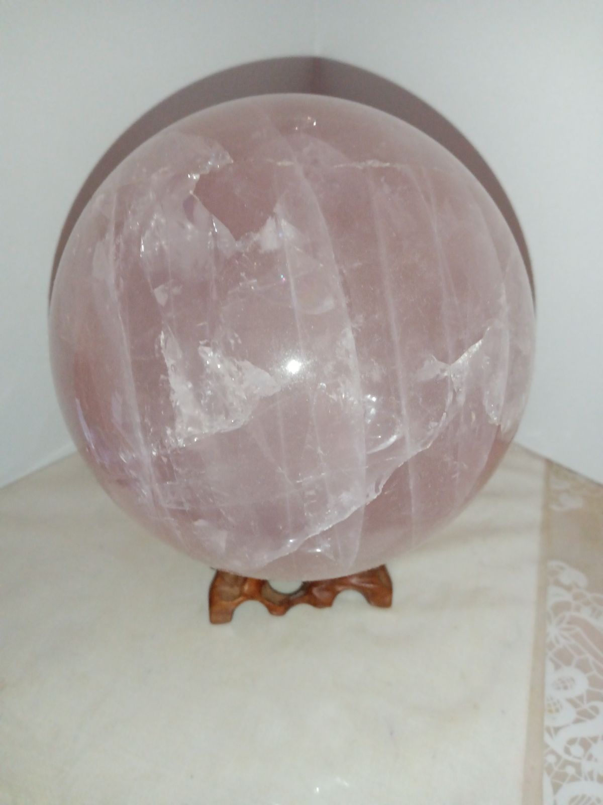 ローズクォーツ 丸玉 直径 約13cm