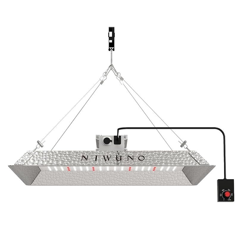 Niwuno 植物育成ライト パネル式 LEDライト 無段階 調光機能 IP67 防水処理 UVA+IR 観葉植物/アガベ/塊根/水槽/多肉植物/ビカクシダ/アクアリウム(Max 100W，Aurora B98)
