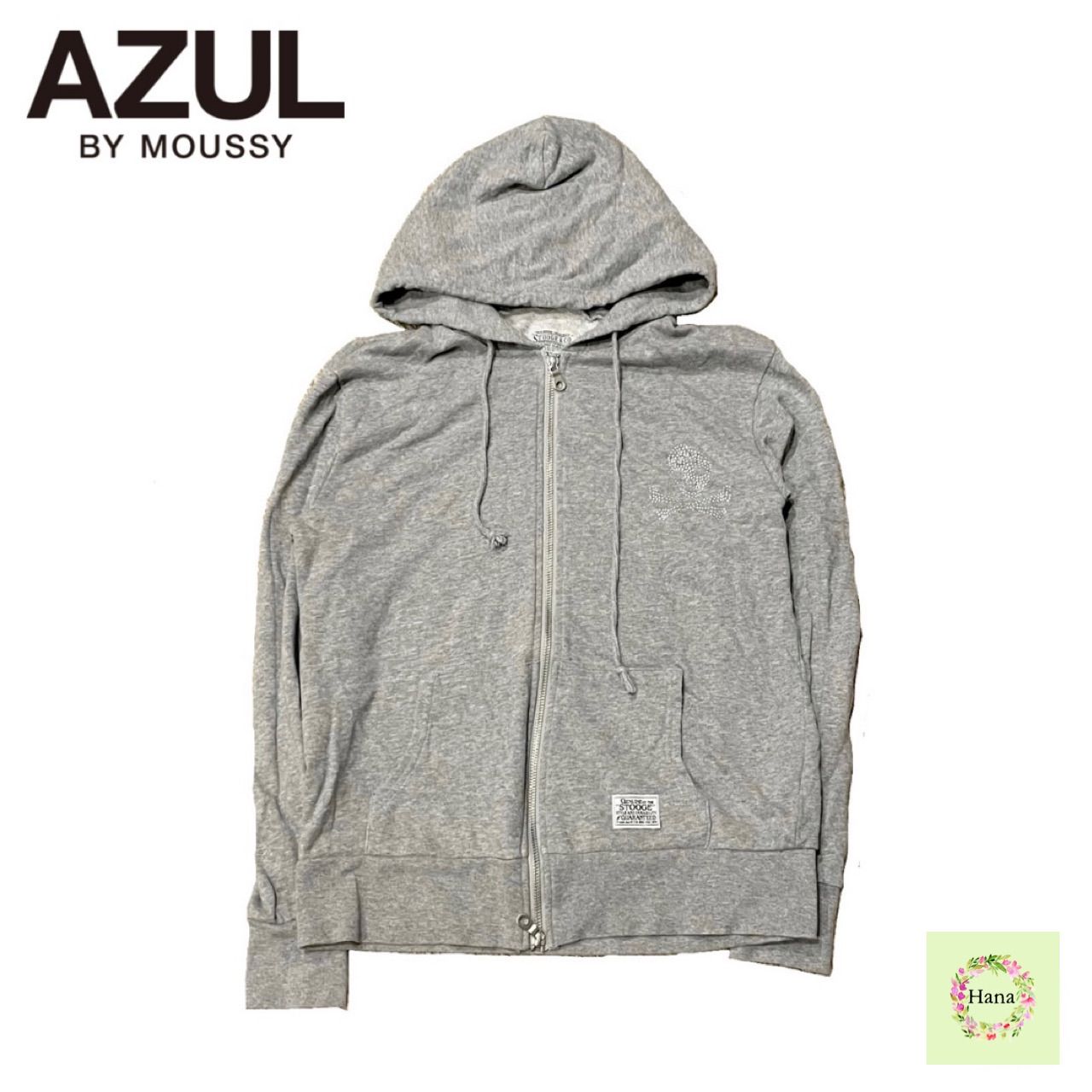 AZUL stooge&co ストーギーアンドコーメンズパーカー黒Sサイズ - トップス