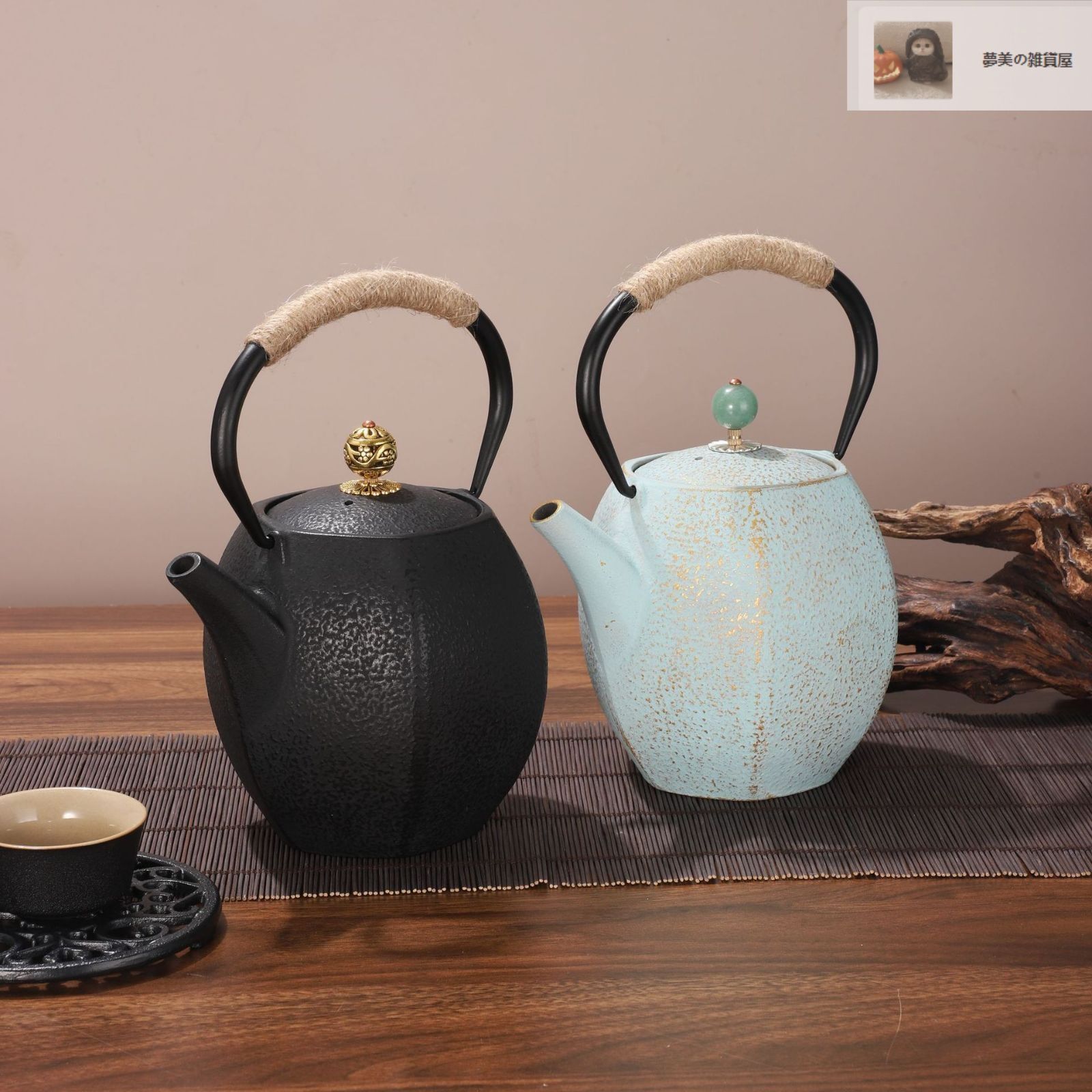 急須 ポット 緑茶 1200 ミリリットル手作り鋳鉄ケトル鋳鉄ポット