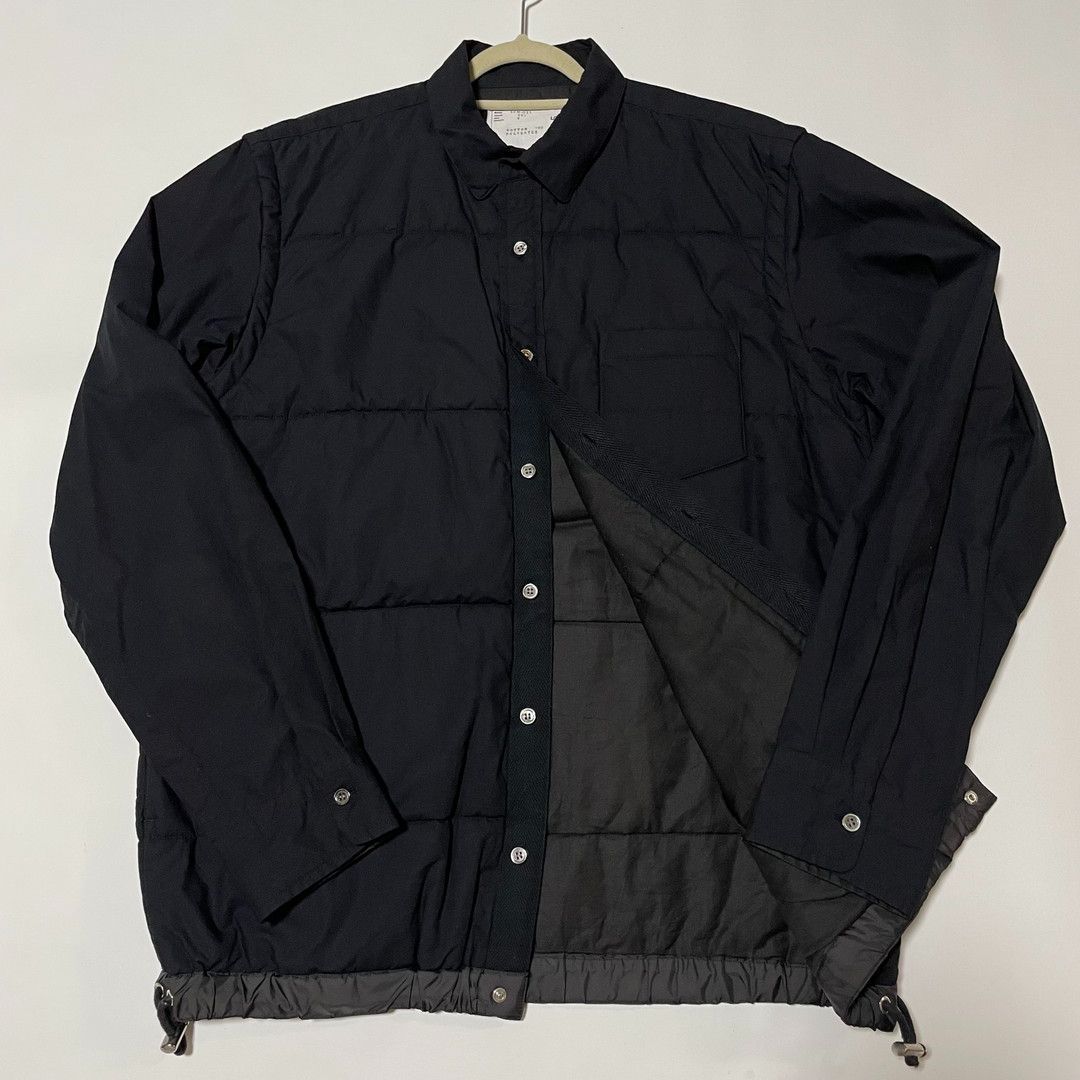 sacai サカイ 中綿シャツ ジャケット 黒 サイズ2 - メルカリ