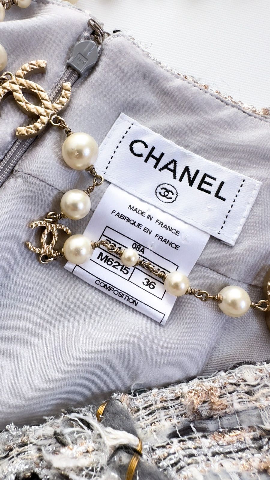 シャネル スカート CHANEL サラ ジェシカ着 グレー マルチ ライオン  