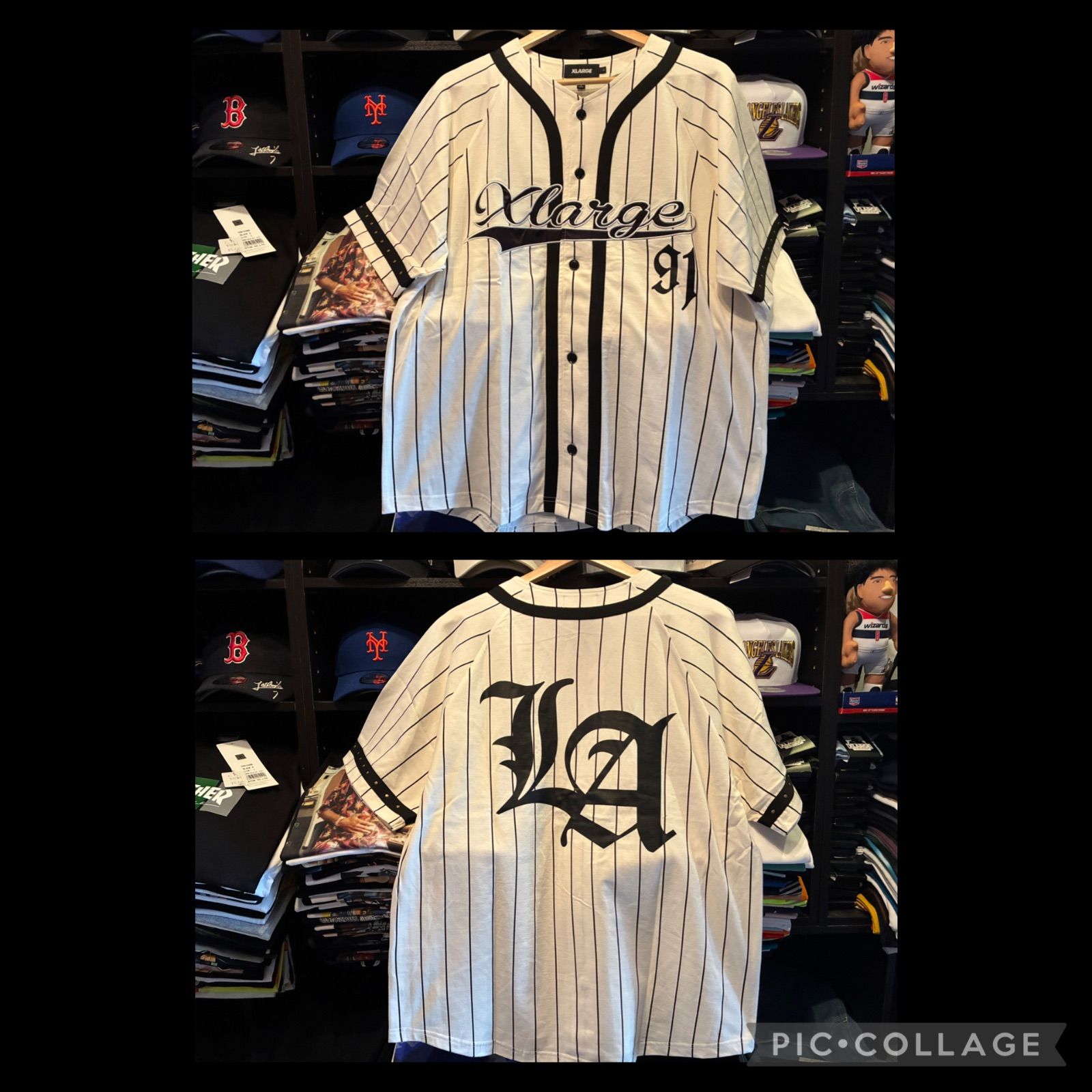 XLARGE STUDDED BASEBALL JERSEY WHITE Lサイズ ¥9900 ＋ 送料