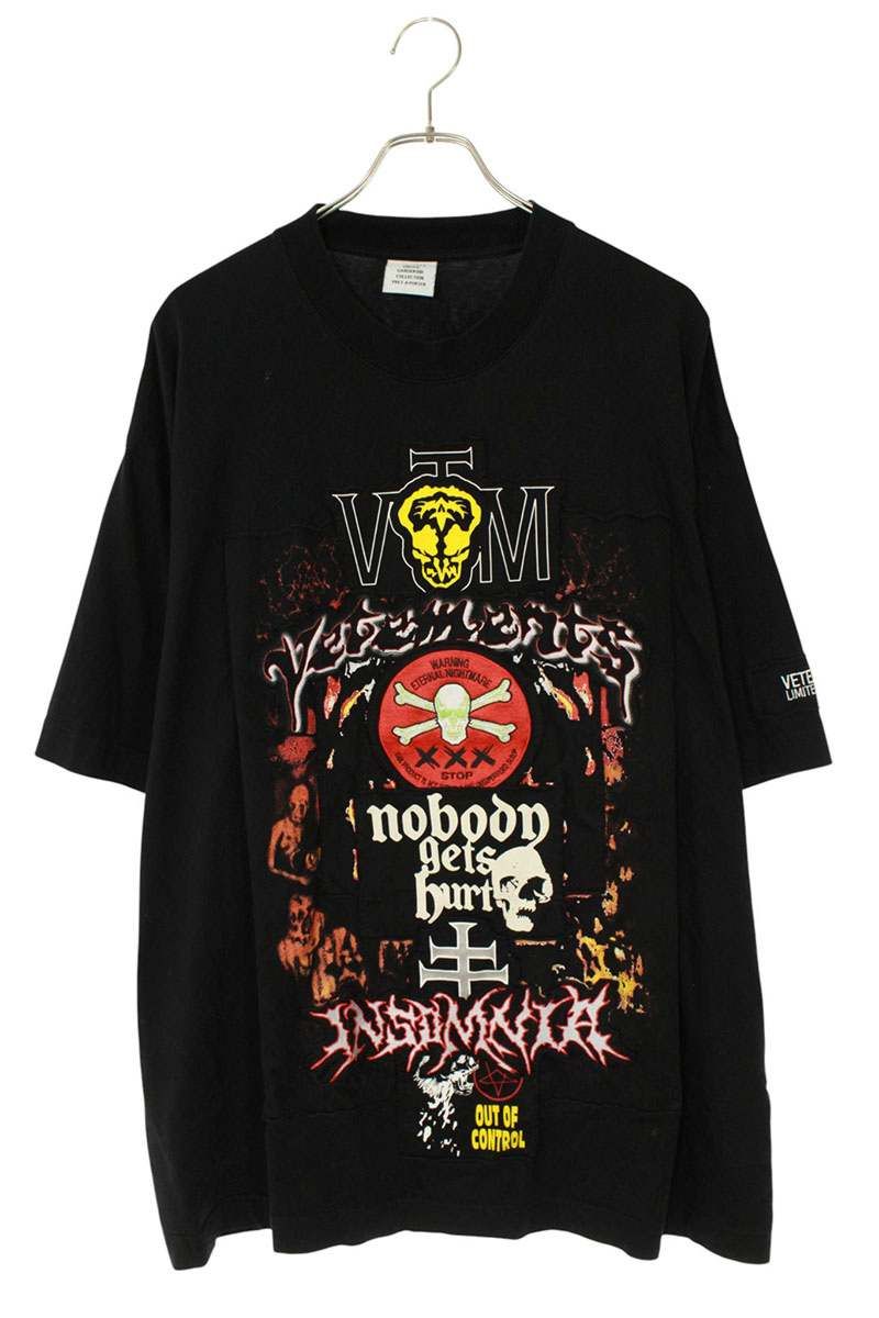 ヴェトモン UE52TR350B メタルパッチロゴTシャツ メンズ S