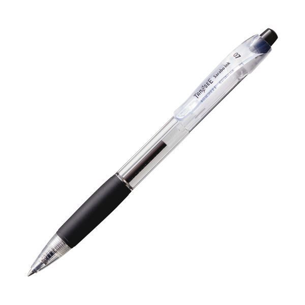 （まとめ）TANOSEE ノック式 油性ボールペン（なめらかインク） 0.7mm