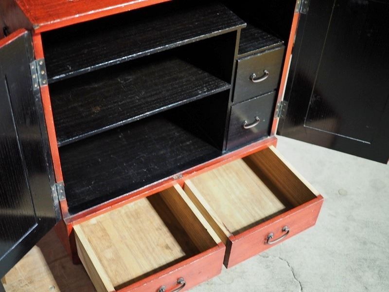 根来塗鎌倉キャビネット